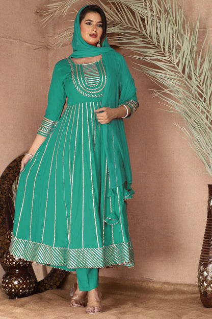Green Rayon Salwar Kameez - SFSBR1312R