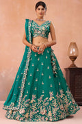 Green Tissue Lehenga Choli - SFROY571721
