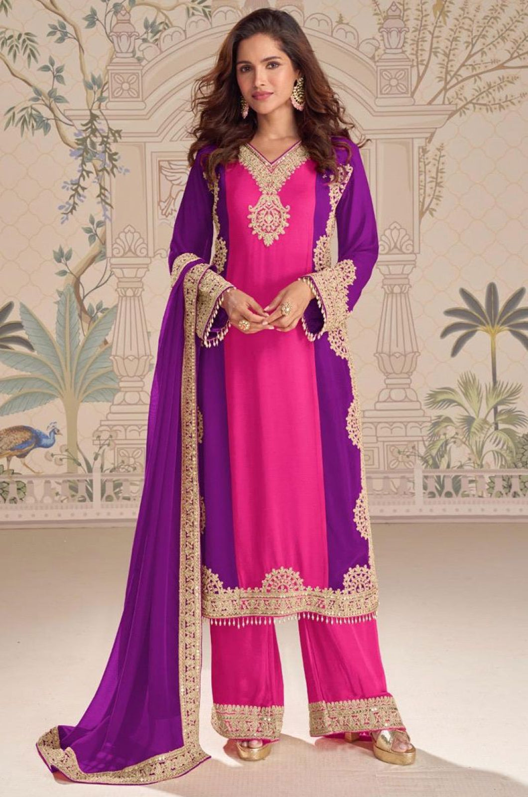Rani Pink Georgette Salwar Kameez - SFSMT58402R