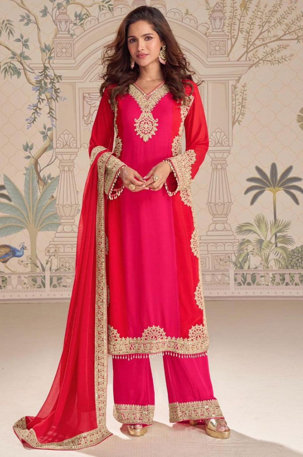 Rani Pink Georgette Salwar Kameez - SFSMT58401R