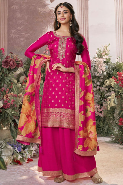Rani Pink Dola Silk Salwar Kameez - SFVNF2112R