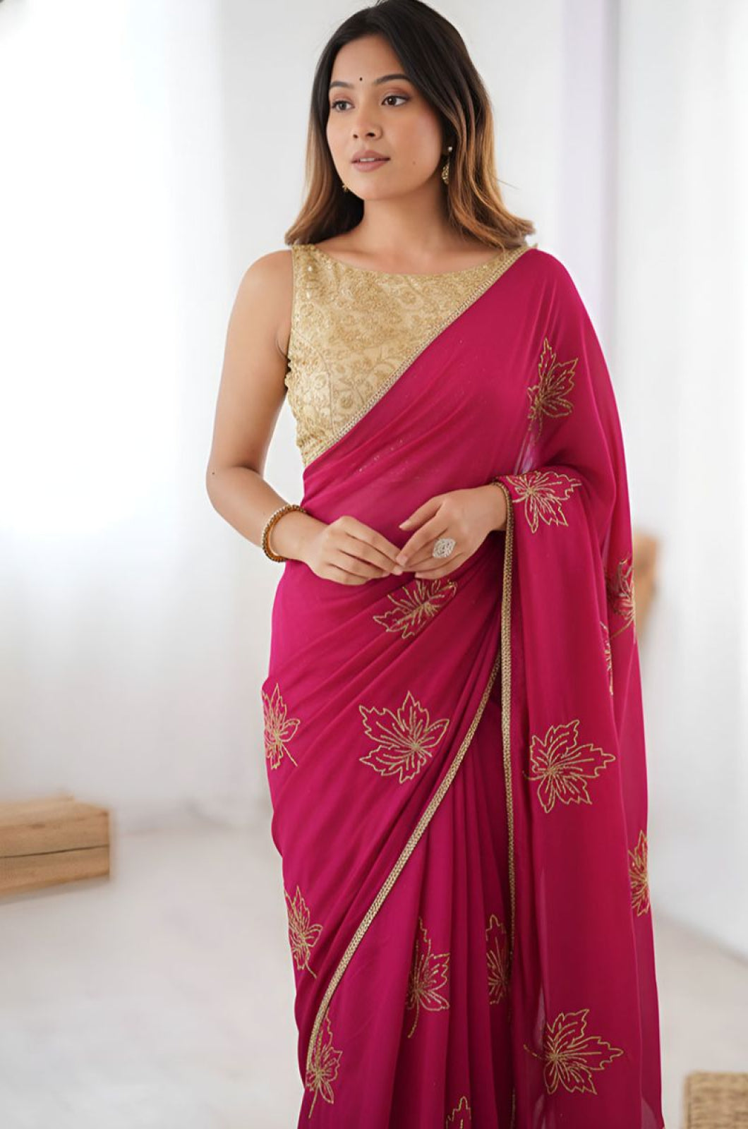Rani Pink Silk Sarees - SFPRF280201