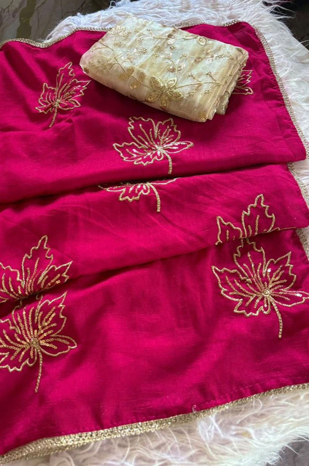 Rani Pink Silk Sarees - SFPRF280201
