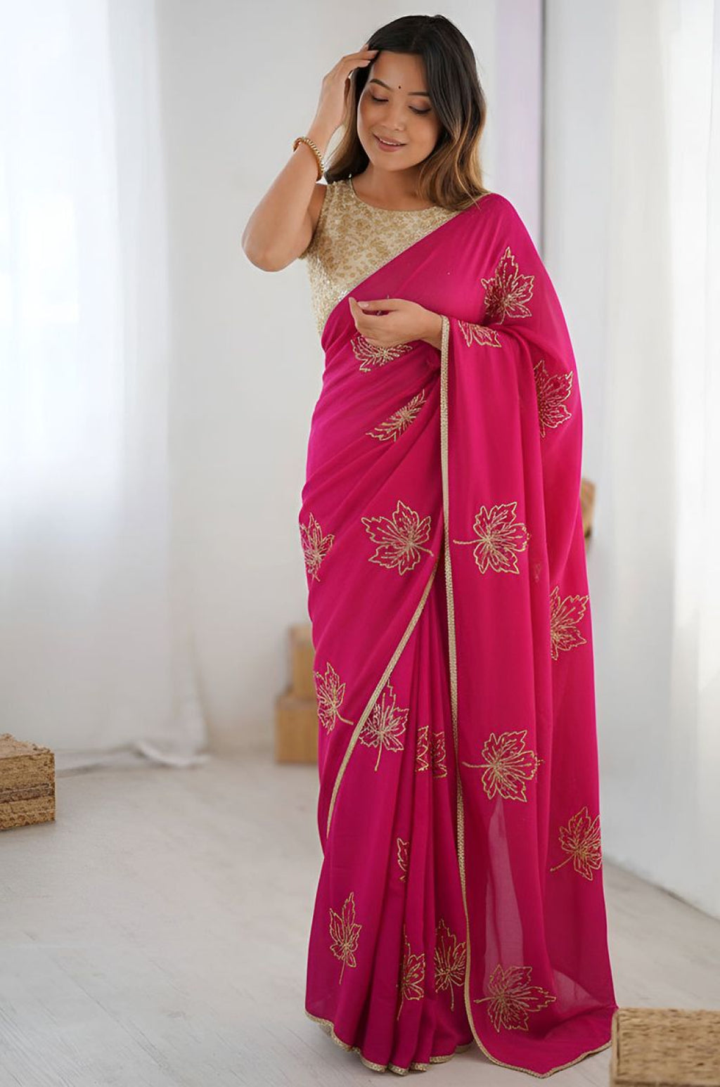 Rani Pink Silk Sarees - SFPRF280201