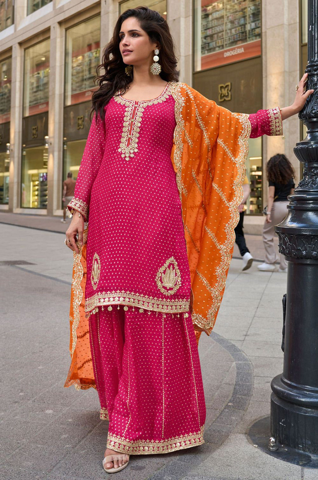 Rani Pink Silk Salwar Kameez - SFSA561501R
