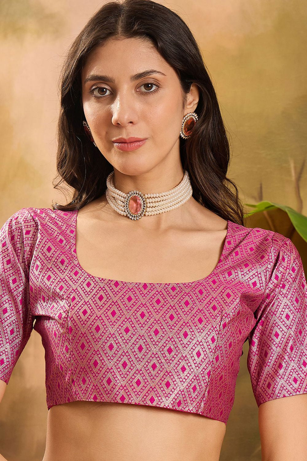 Rani Pink Banarasi Wedding Sangeet Lehenga Choli  SFSHV12208