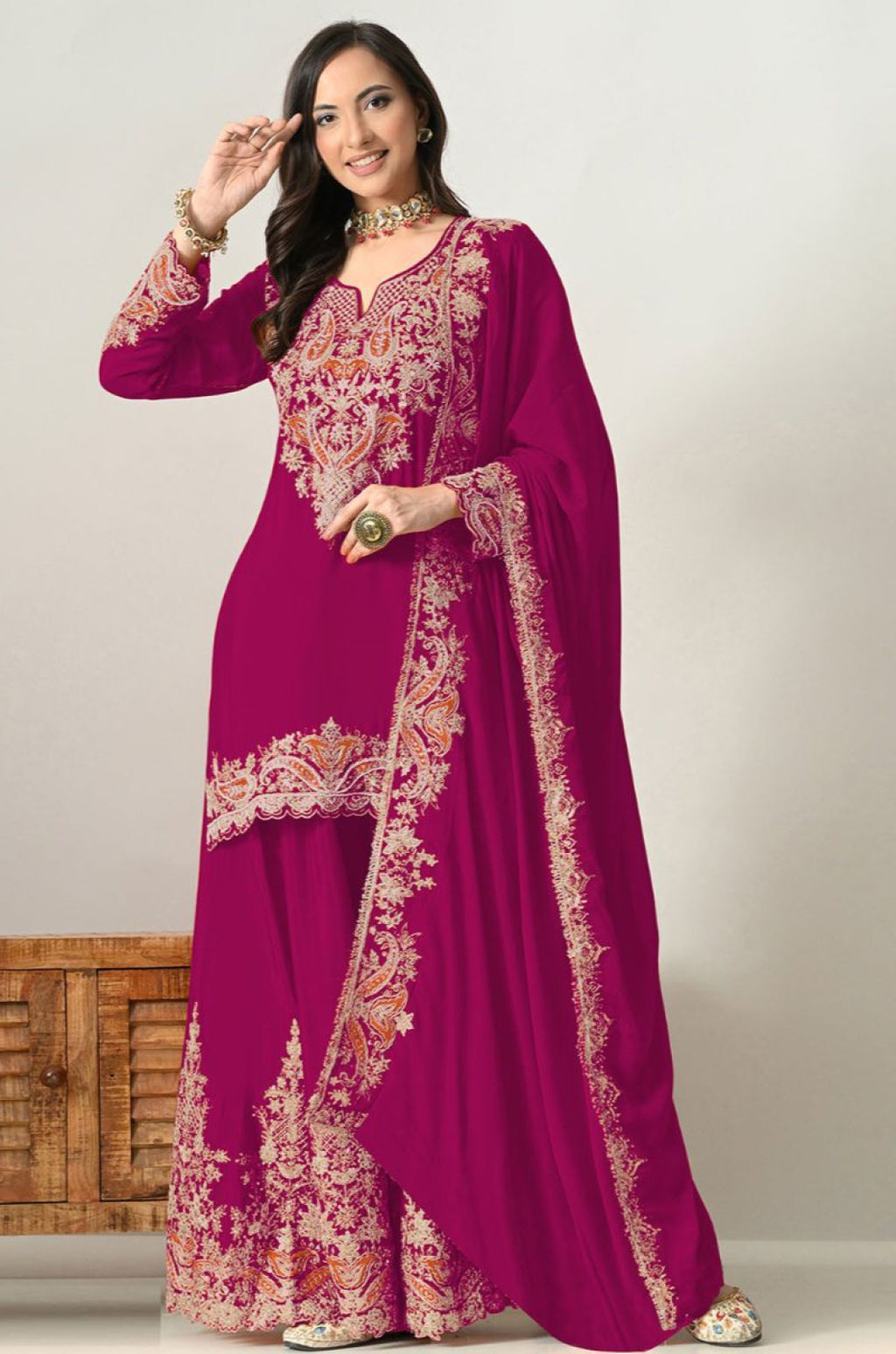 Magenta Other Salwar Kameez - SFPRF279302