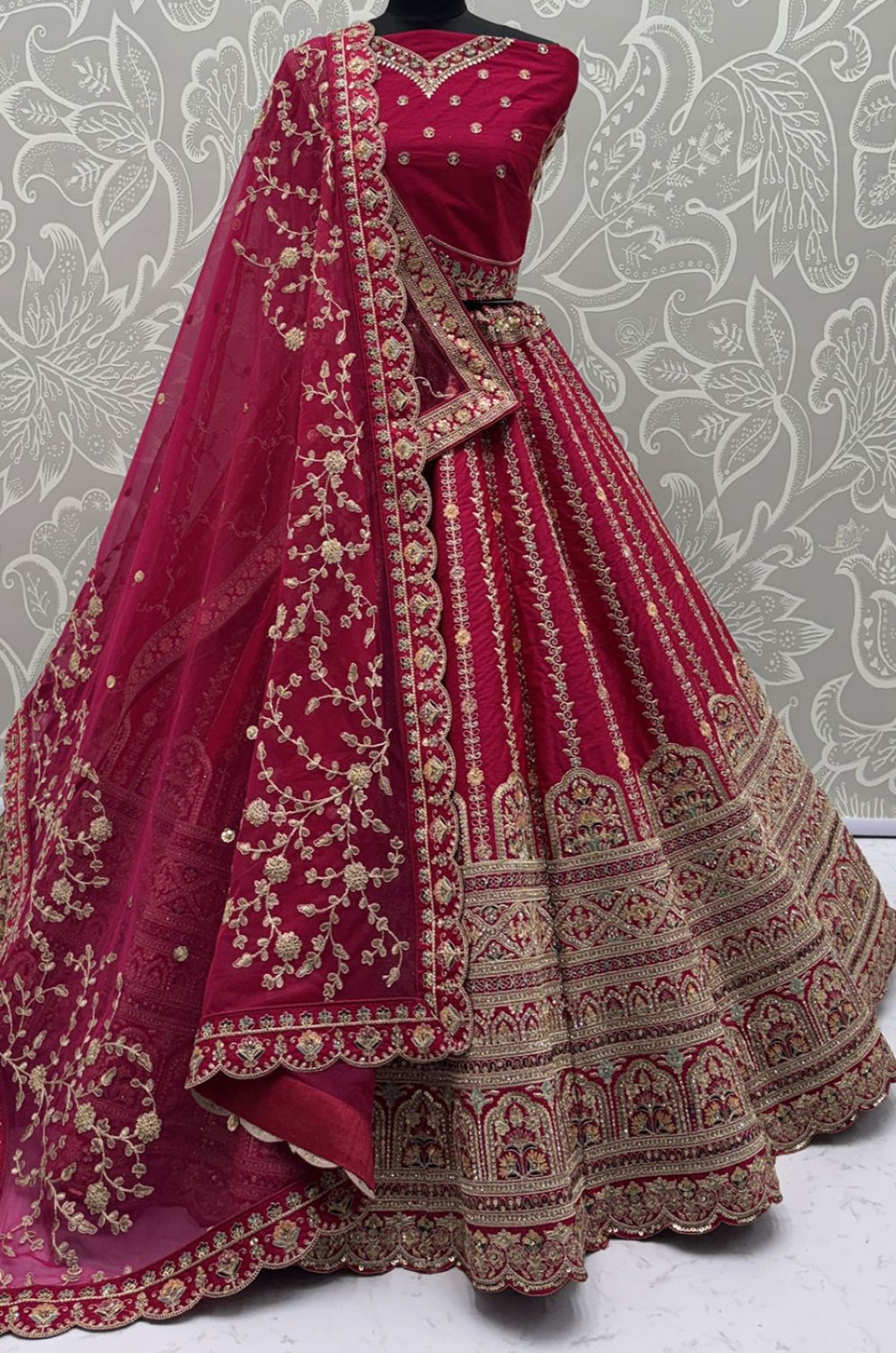 Pink Silk Lehenga Choli - SFANJ3223