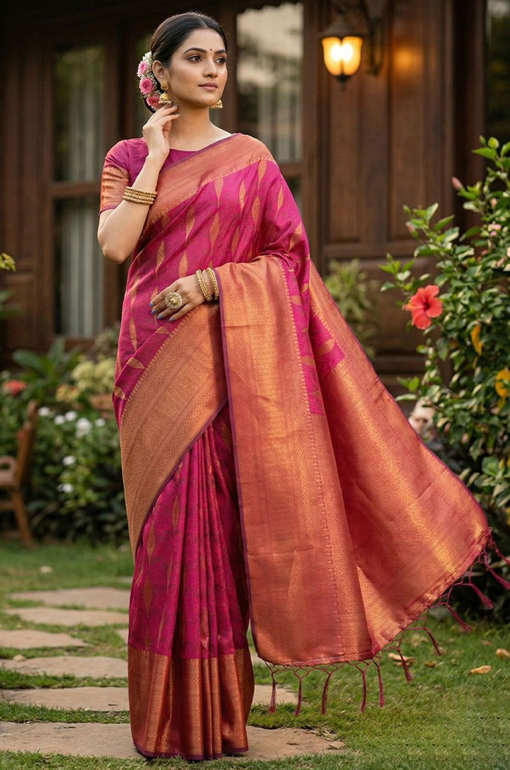 Pink Silk Sarees - SFAST20605