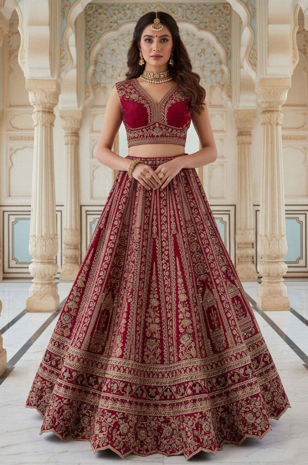 Pink Silk Bridal Lehenga Choli Set SFANJ3173