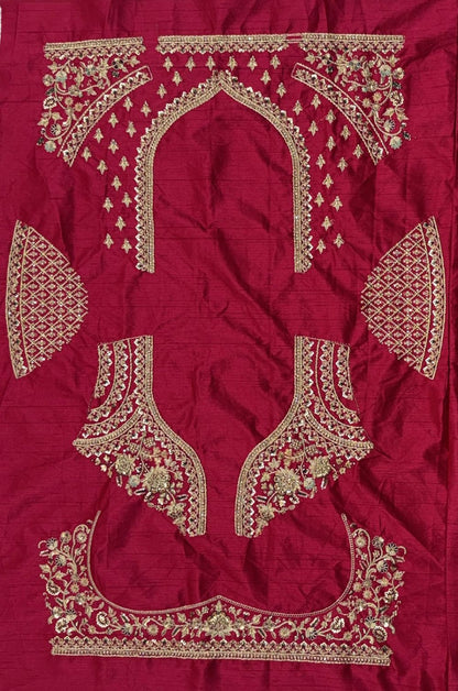 Pink Silk Bridal Lehenga Choli Set SFANJ3173