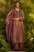 Golden Organza Salwar Kameez - SFSA565905R