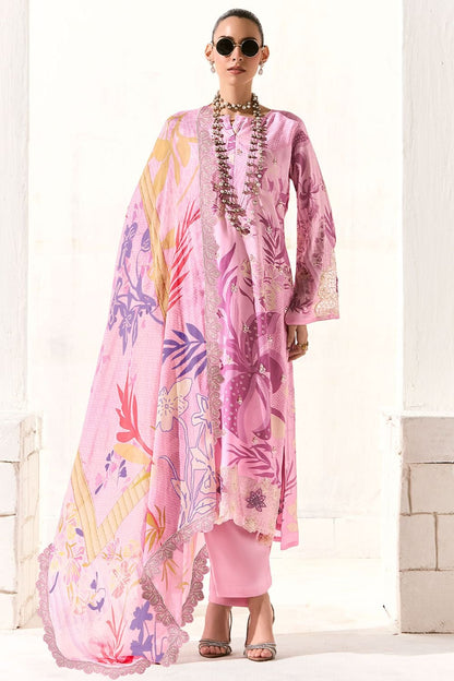 Pink Muslin Plus Size Salwar Kameez SFYS157405