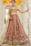 Brown Silk Wedding Party Lehenga Choli  SFPRF261503R