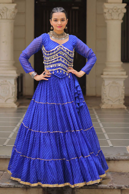 Blue Georgette Chaniya Cholis SFROY551402R