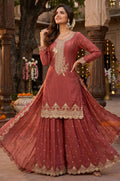 Brown Silk Salwar Kameez - SFEDC30004R
