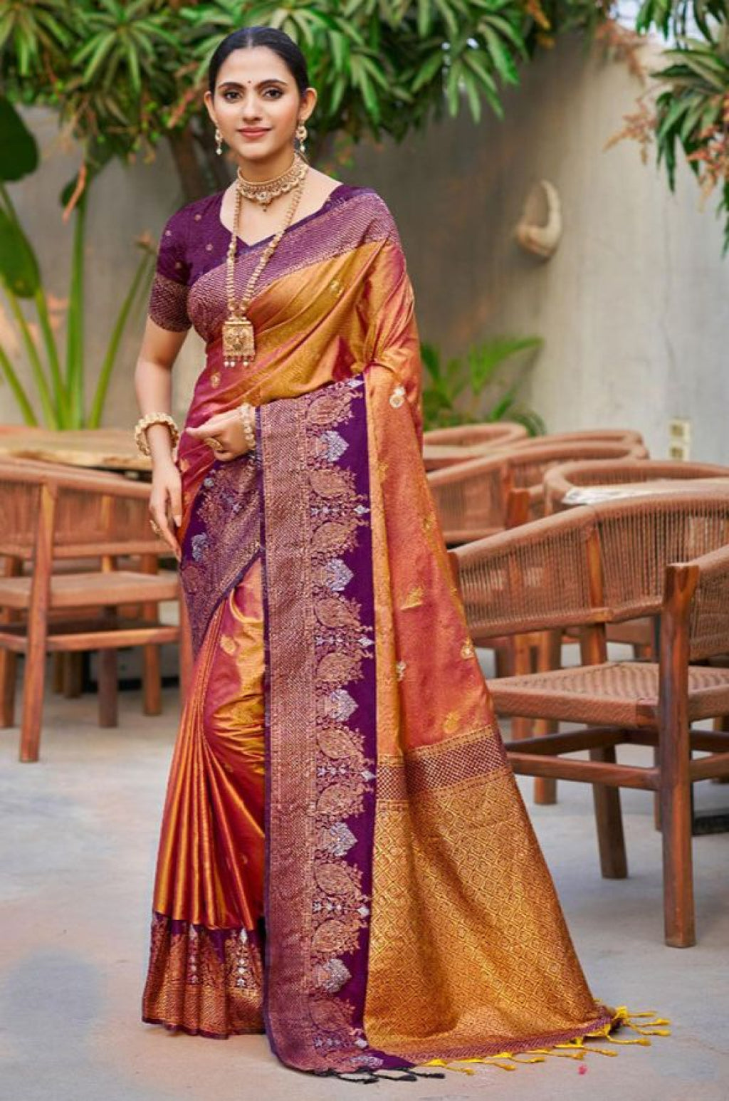 Orange Silk Sarees - SFSGM124307