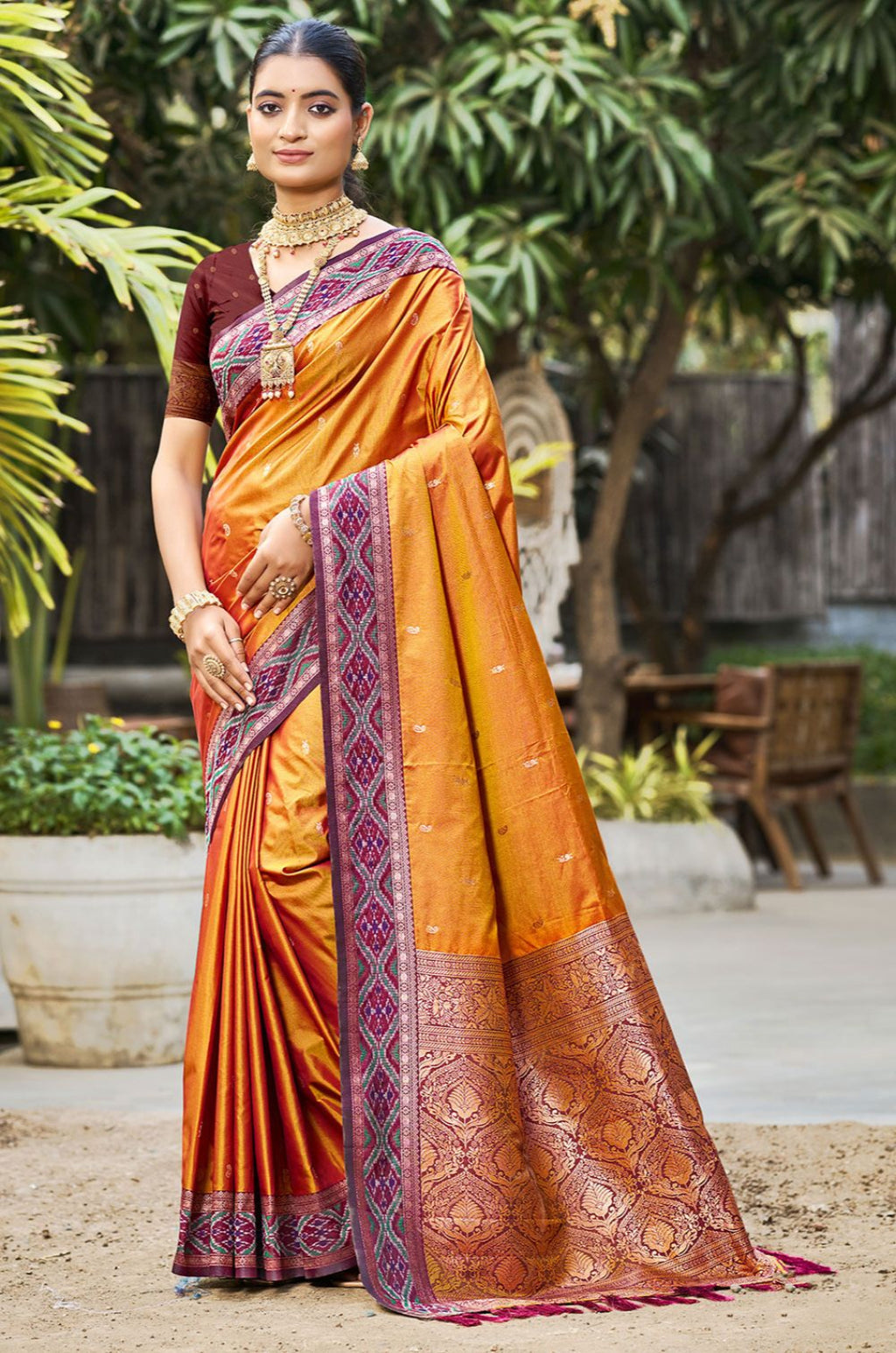 Orange Silk Sarees - SFSGM124401