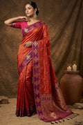 Orange Silk Sarees - SFAST20803