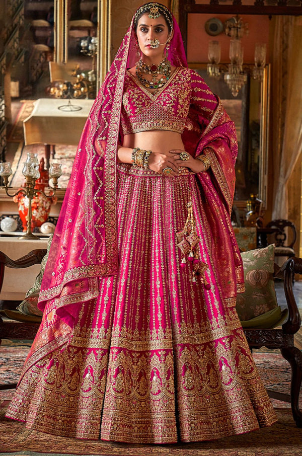 Rani Pink Silk Lehenga Choli - SFSJDN33910