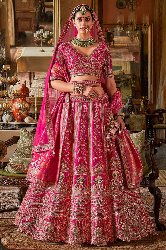 Rani Heavy Bridal Silk Lehenga Choli Set  SFSJDN34004