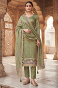 Green Silk Salwar Kameez - SFPRF281402