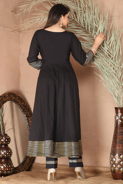 Black Sangeet Plus Size Rayon Salwar Kameez SFSBR1202R