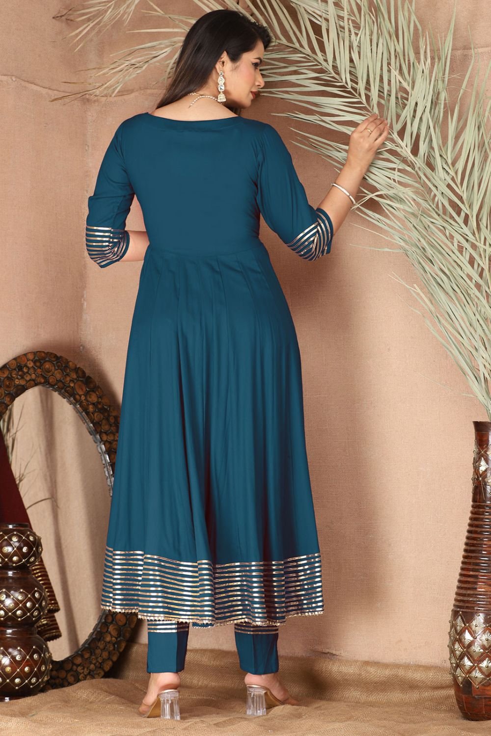 Blue Sangeet Plus Size Rayon Salwar Kameez SFSBR1203R
