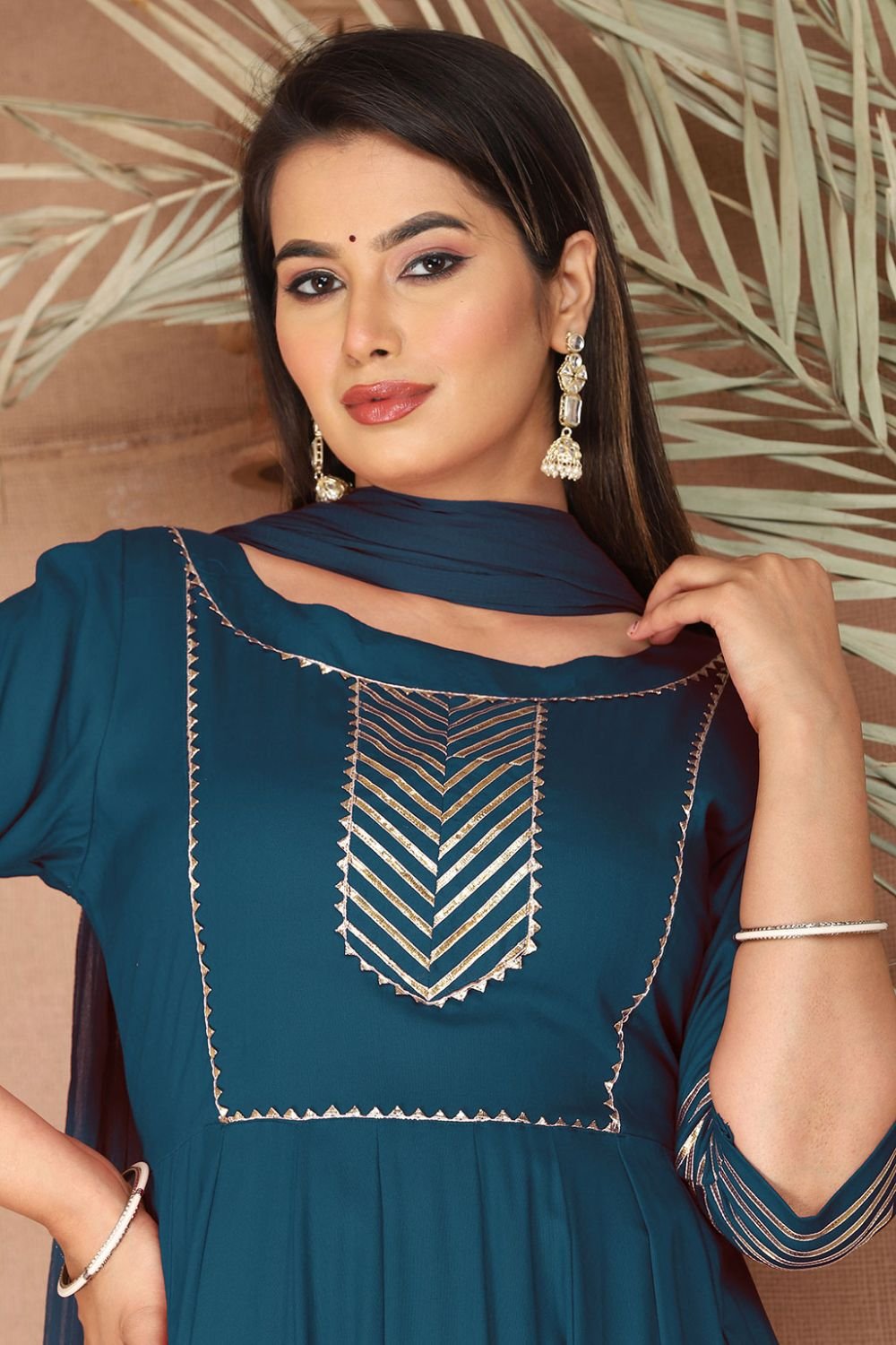 Blue Sangeet Plus Size Rayon Salwar Kameez SFSBR1203R