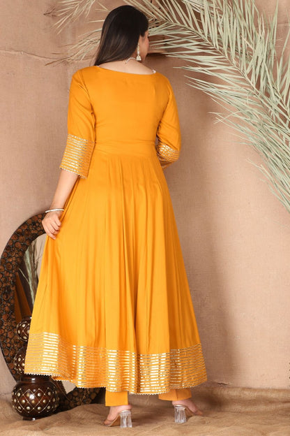 Yellow Sangeet Plus Size Rayon Salwar Kameez SFSBR1206R