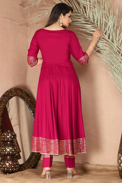 Pink Sangeet Plus Size Rayon Salwar Kameez SFSBR1207R