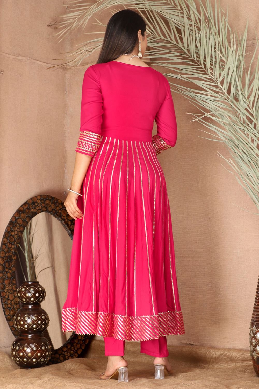 Pink Rayon Salwar Kameez - SFSBR1307R