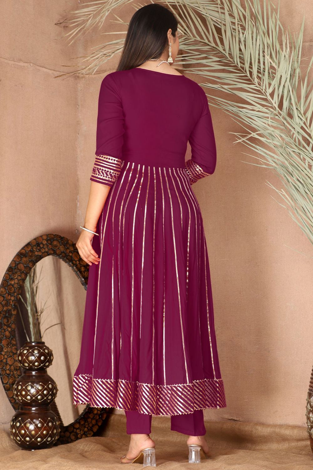 Purple Rayon Salwar Kameez - SFSBR1311R