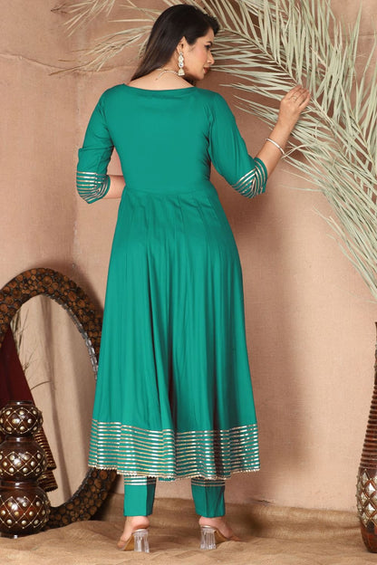 Green Rayon Salwar Kameez - SFSBR1213R