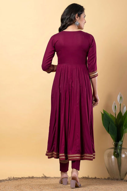 Purple Rayon Plus Size Indian Sangeet Salwar Kameez  SFSBR1106R