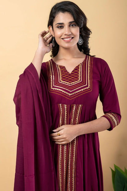 Purple Rayon Plus Size Indian Sangeet Salwar Kameez  SFSBR1106R