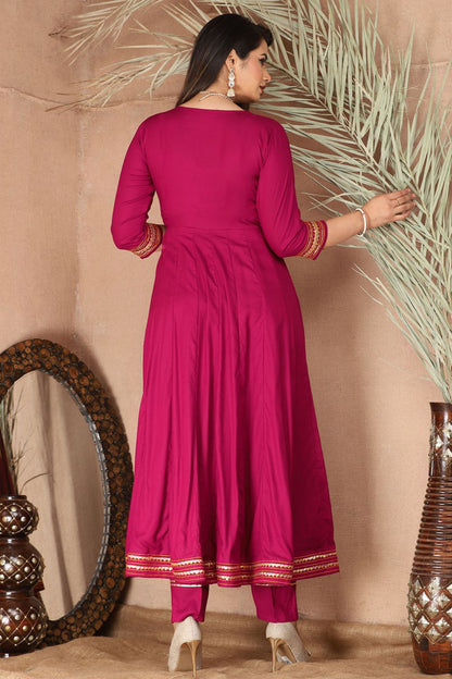 Pink Rayon Plus Size Indian Sangeet Salwar Kameez  SFSBR1108R