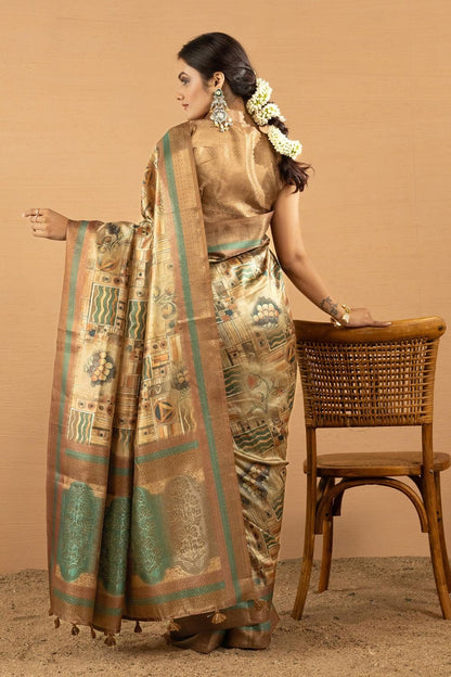 Yellow Jacquard Silk Sarees For Partywear SFSDR1702