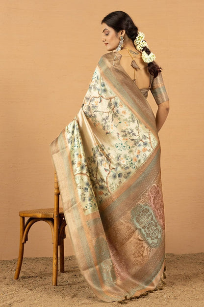 Green Jacquard Silk Sarees For Partywear SFSDR1704