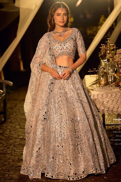 Grey Net Lehenga Choli - SFYS168305R