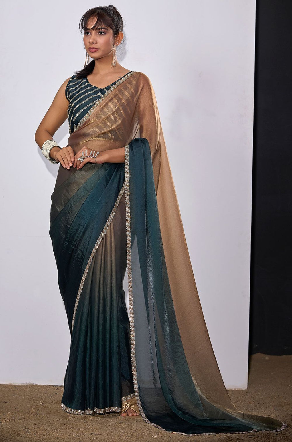 Grey Satin Sarees - SFSA572002