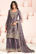 Grey Silk Salwar Kameez - SFYS172703R