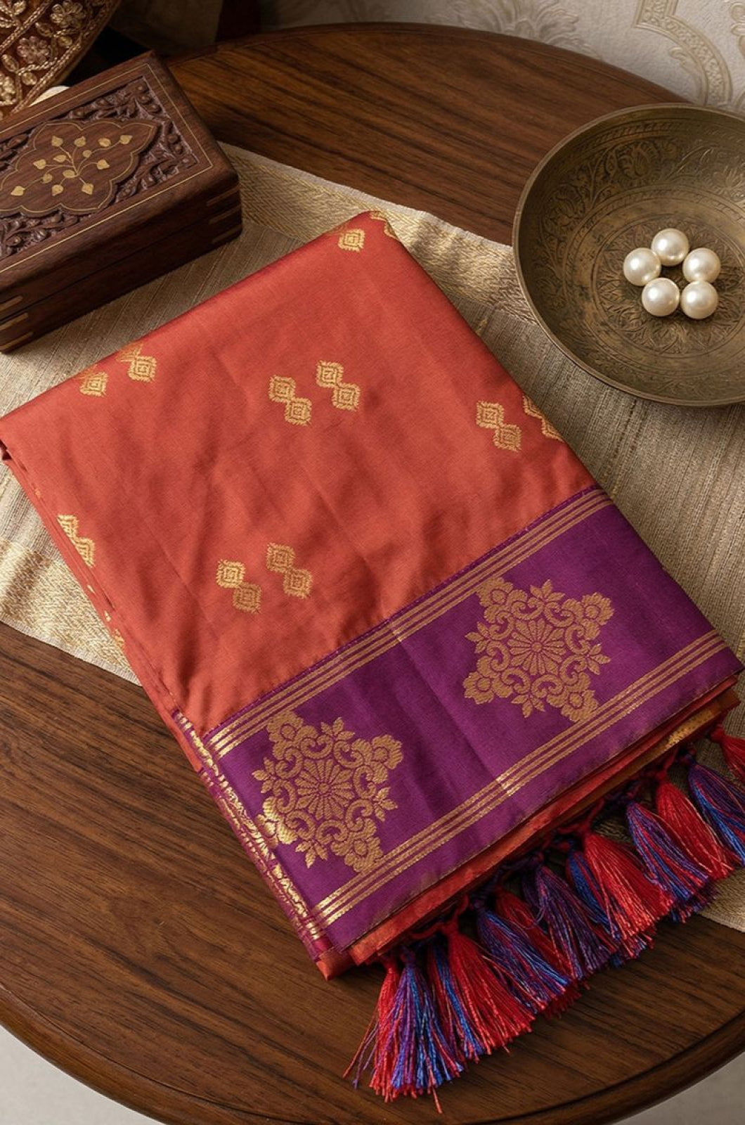 Orange Silk Sarees - SFAST20803