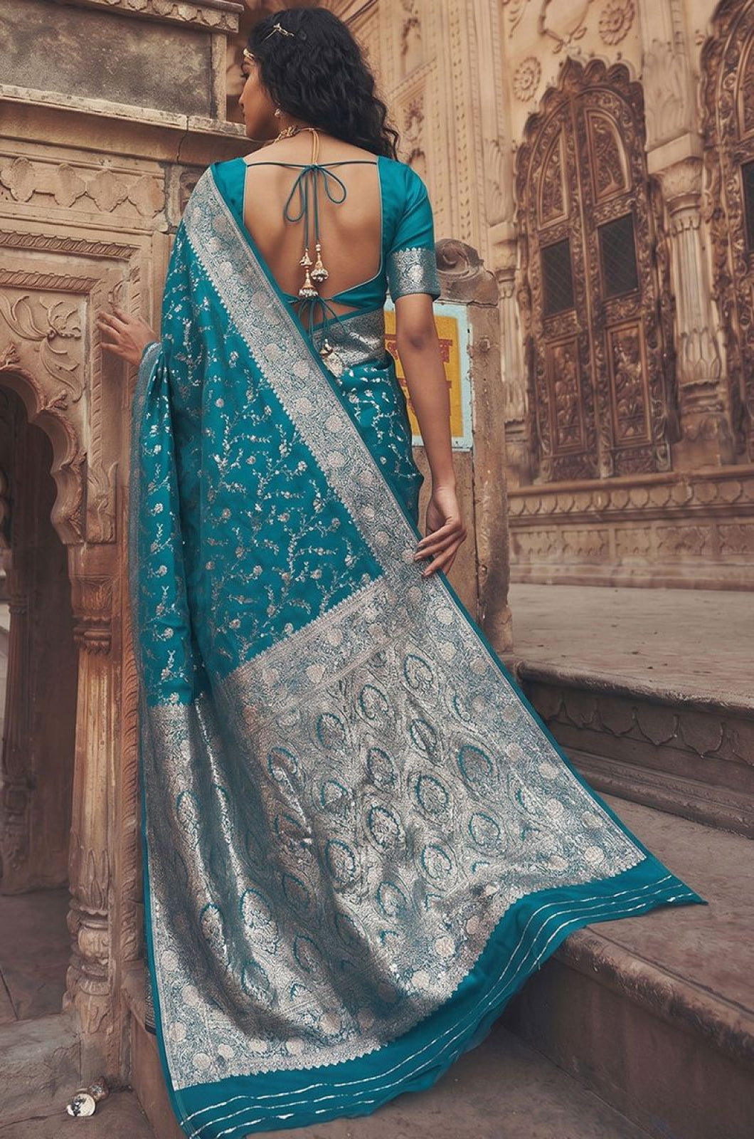 Firozi Art Silk Sarees - SFAST21603