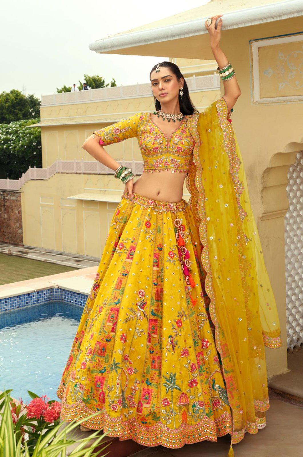 Yellow Silk Lehenga Choli - SFSJDN37002