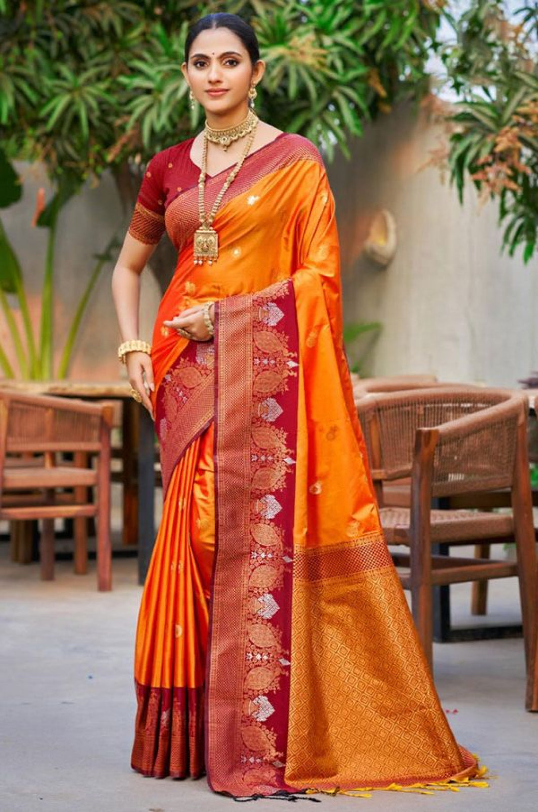 Orange Silk Sarees - SFSGM124305