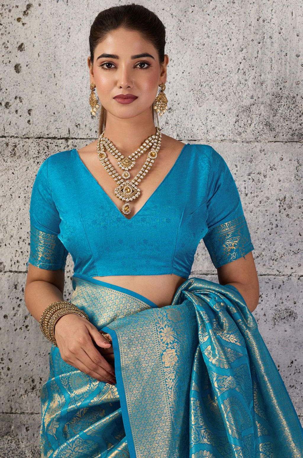 Firozi Kanjivaram Sarees - SFAST21503