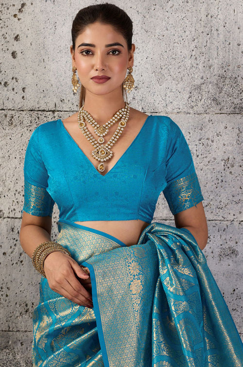 Firozi Kanjivaram Sarees - SFAST21503