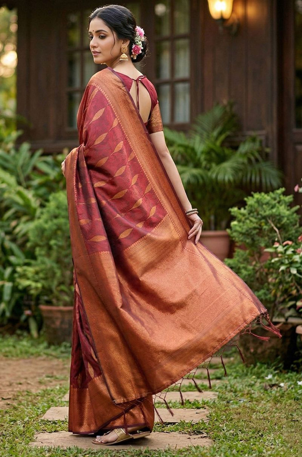 Maroon Silk Sarees - SFAST20604
