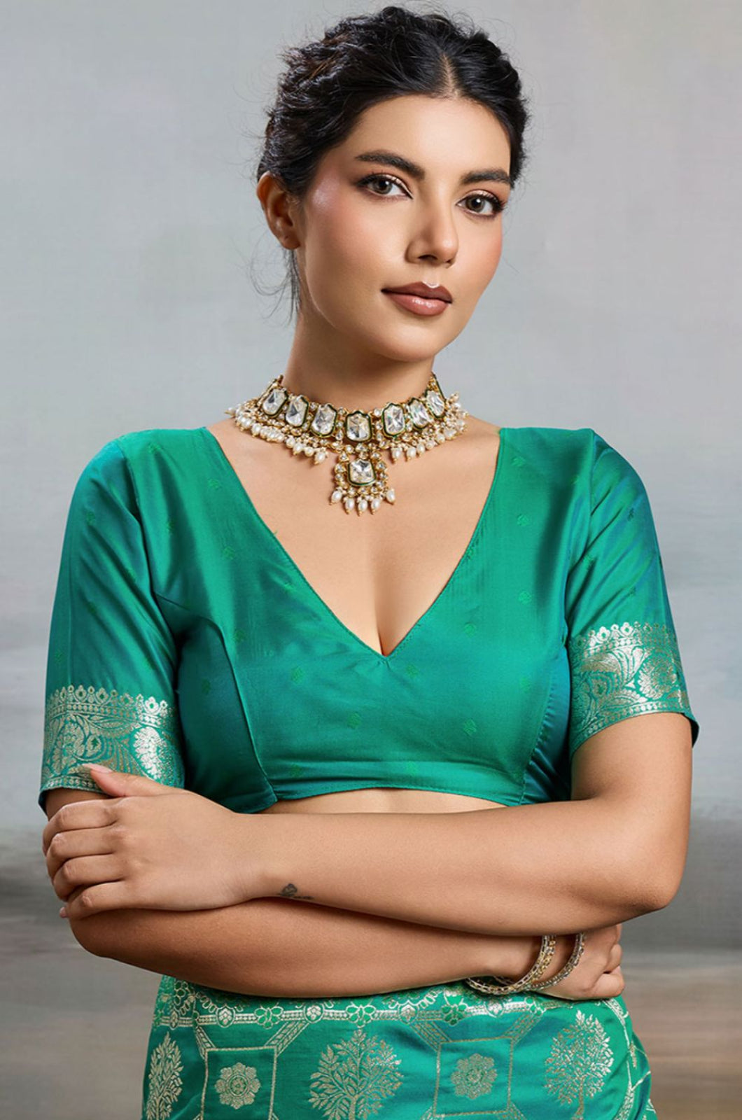 Green Silk Sarees - SFAST20305